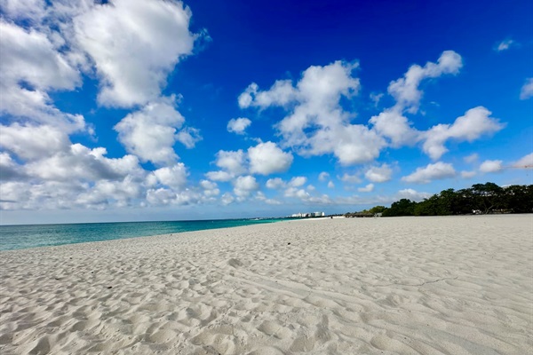 the stunning beauty of Eagle Beach