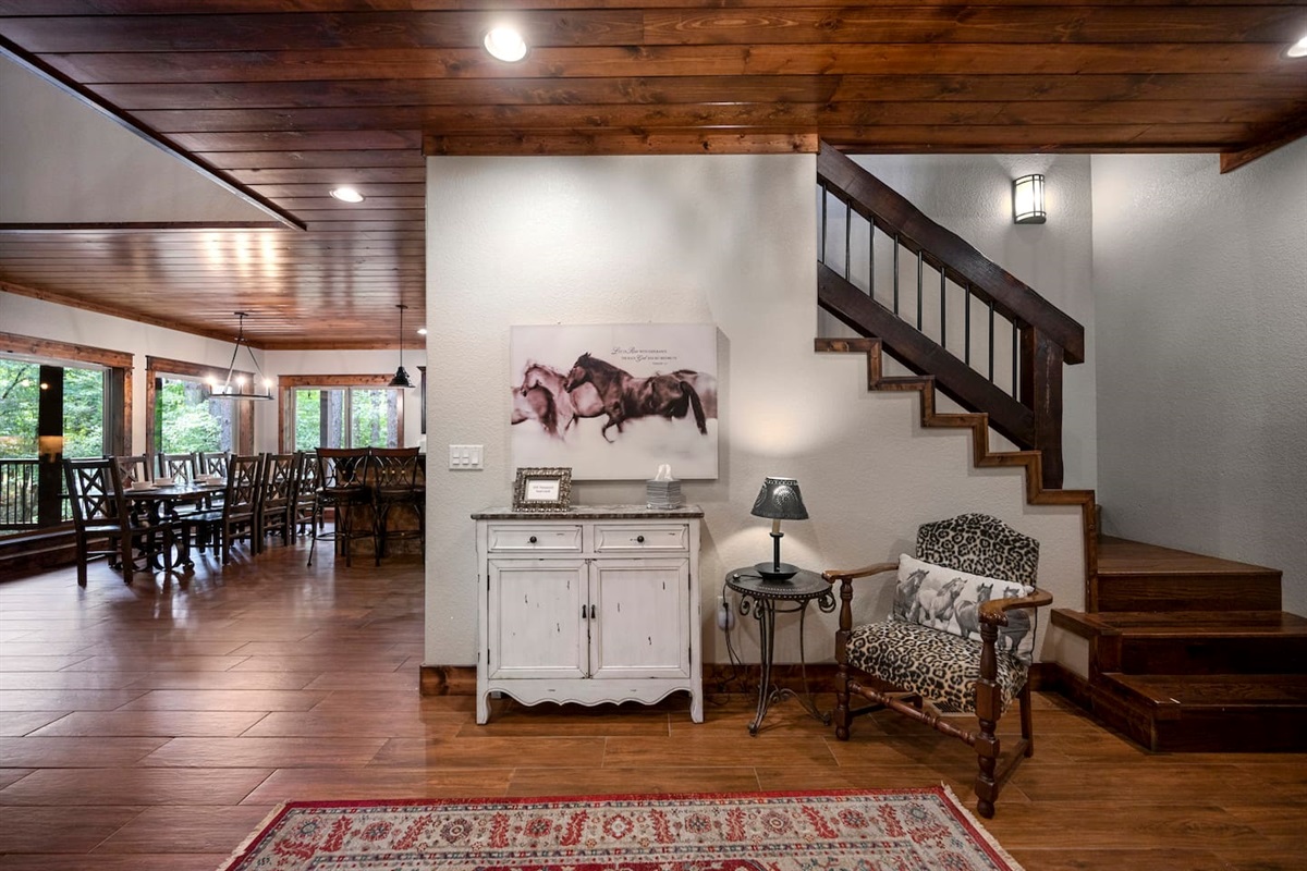 Tasteful furnishings and accessories create a welcoming ambiance