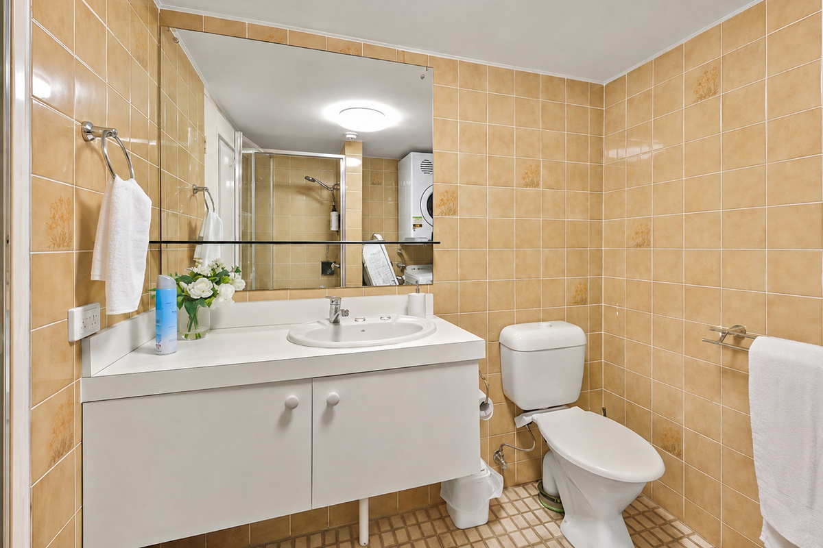 A second bathroom at Robin's Paradise adds practical comfort to your Surfers Paradise stay after beach time, pool sessions or Gold Coast days out.