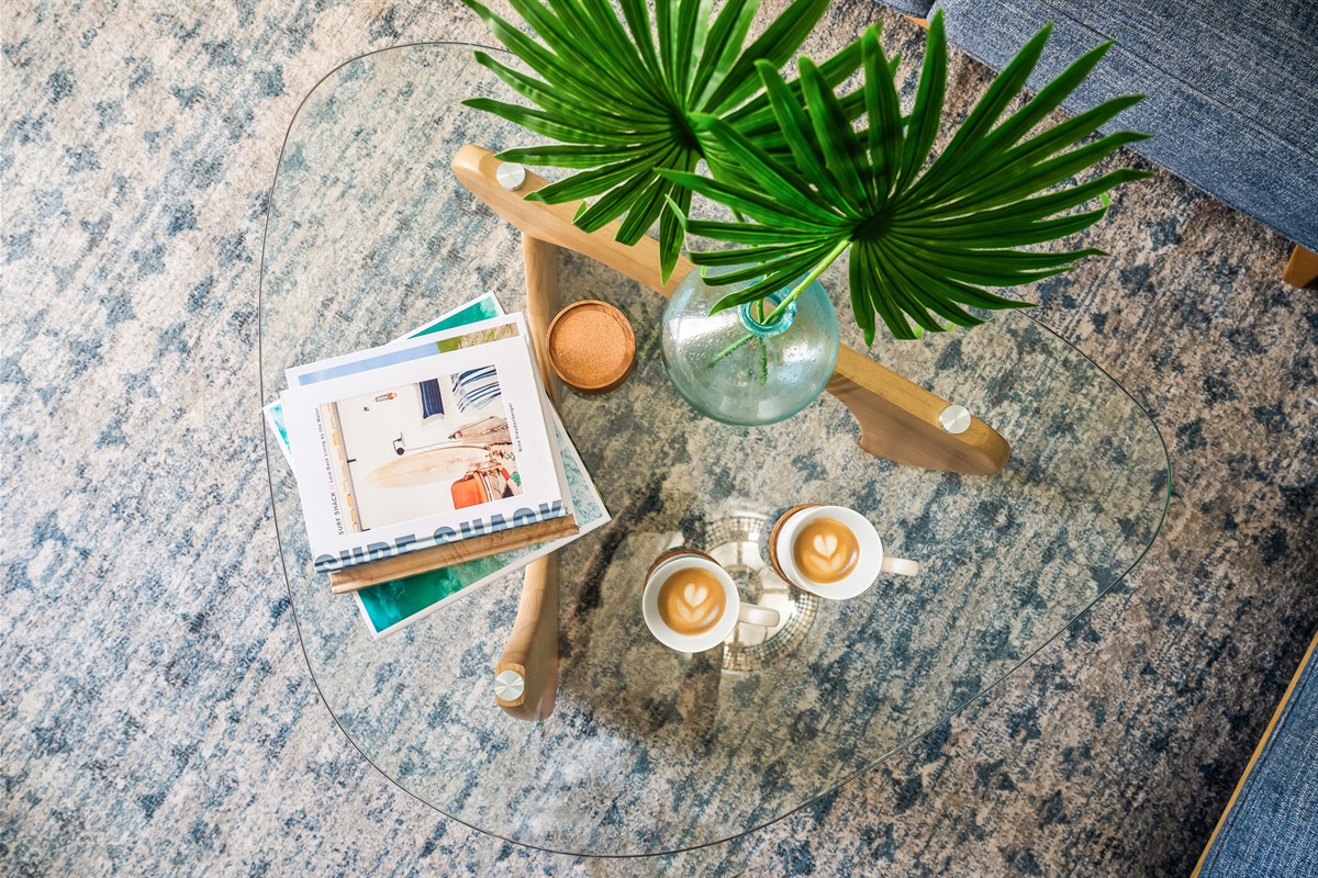 A bright centerpiece where you can set down a drink, a book, or gather for games.