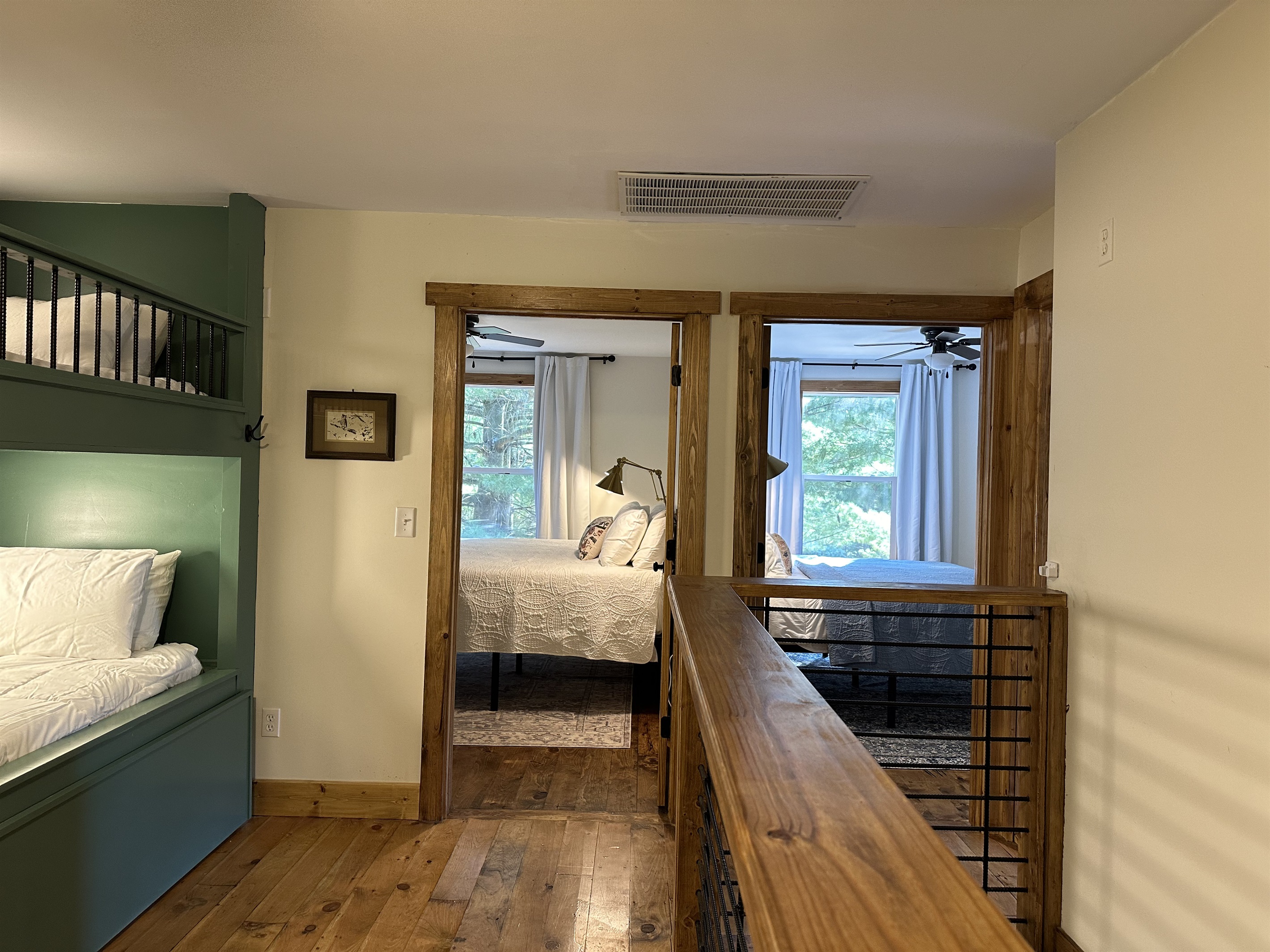 South facing bedrooms open to loft room