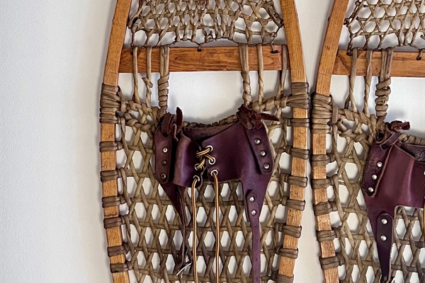 140 year old snowshoes fit our rust outdoorsy theme