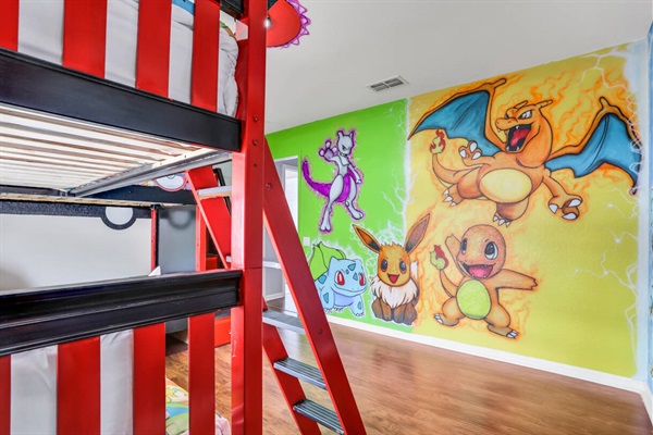 Pokemon themed bedroom
