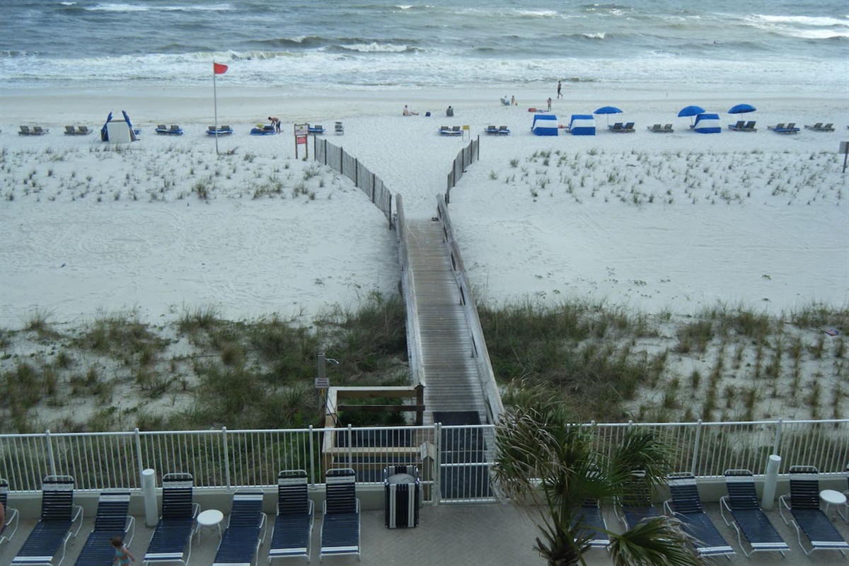 Easy access to  the sugar white sandy beach.