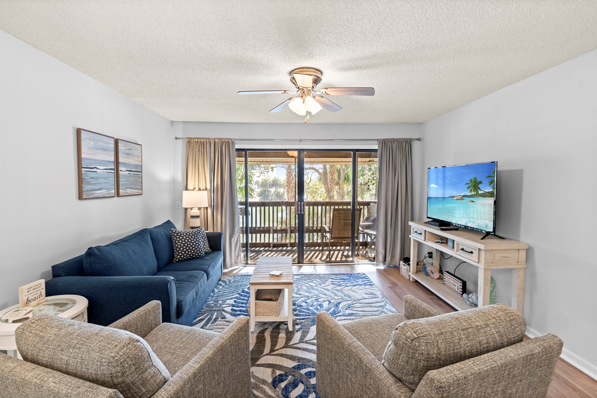 Living room with sleeper sofa