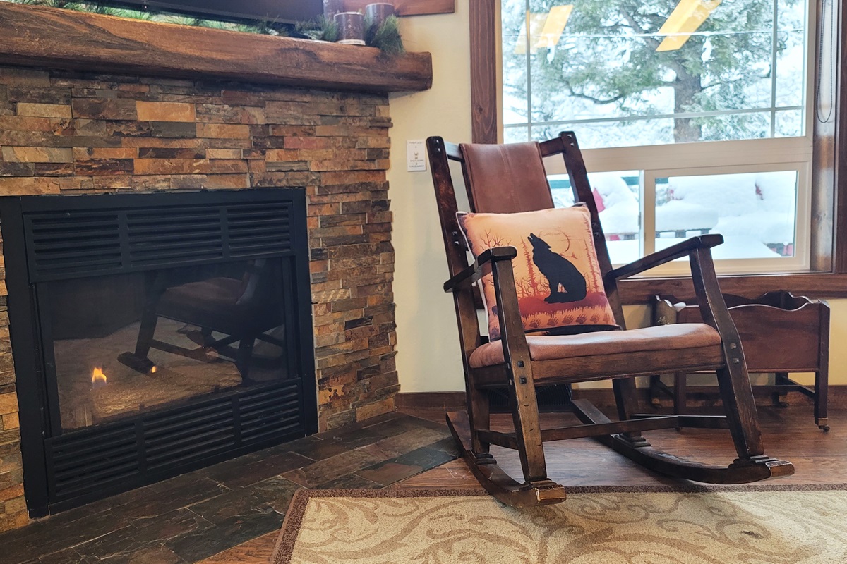 Quiet moments by the fire