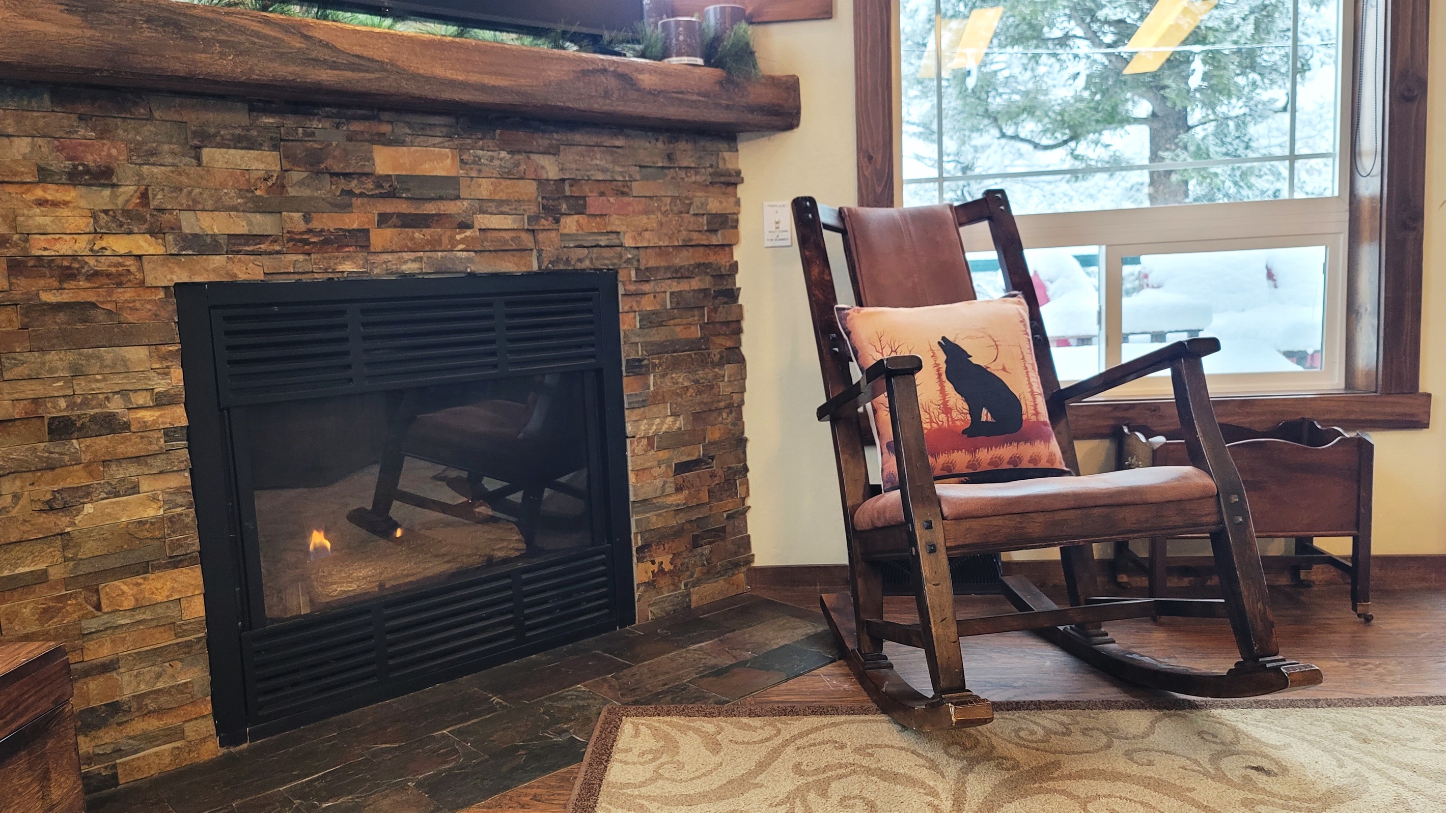 Quiet moments by the fire