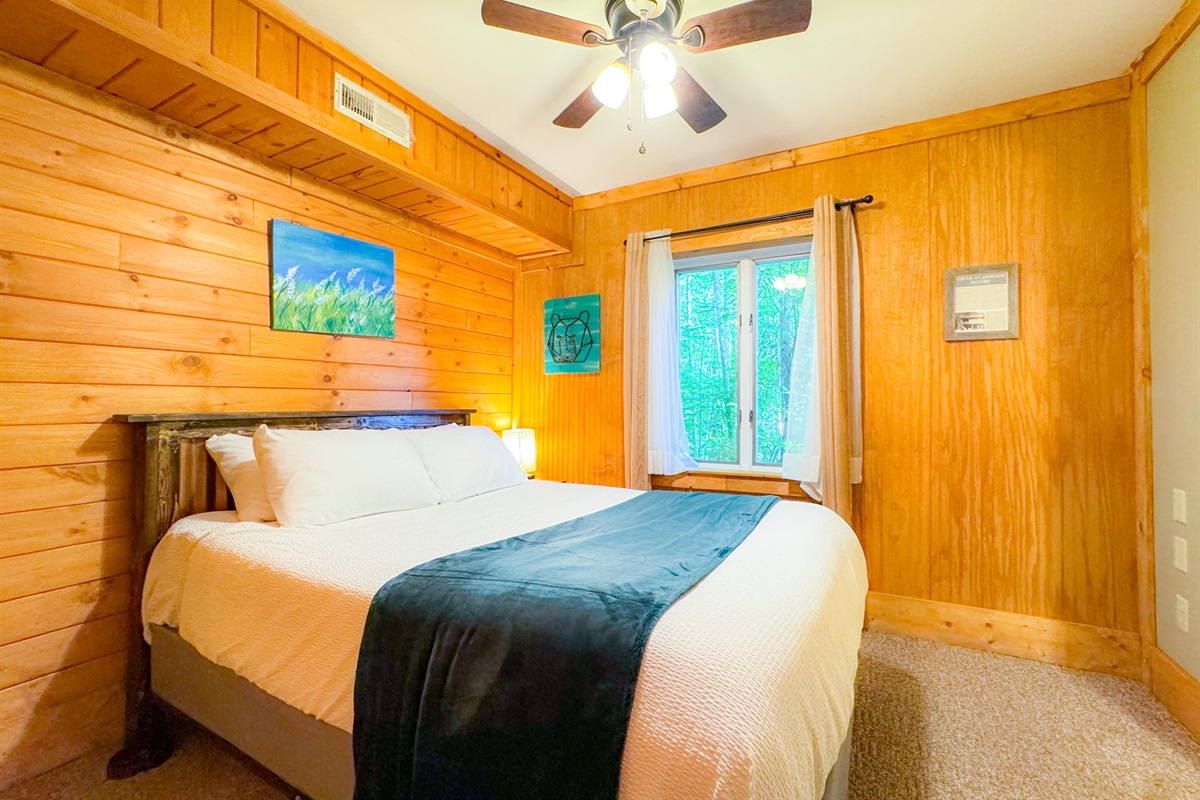 lower level bedroom at the ol gun range cabin