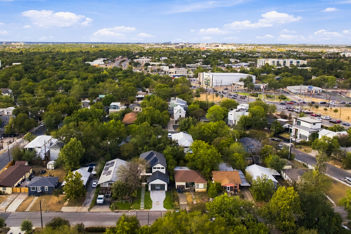 Tree-lined East Austin streets surround this centrally located home.