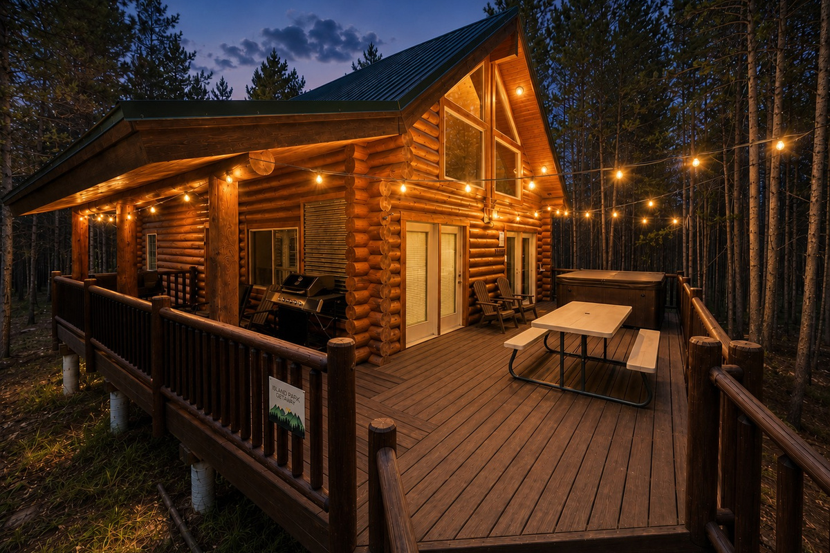 Outside lighting for a cool summer night.