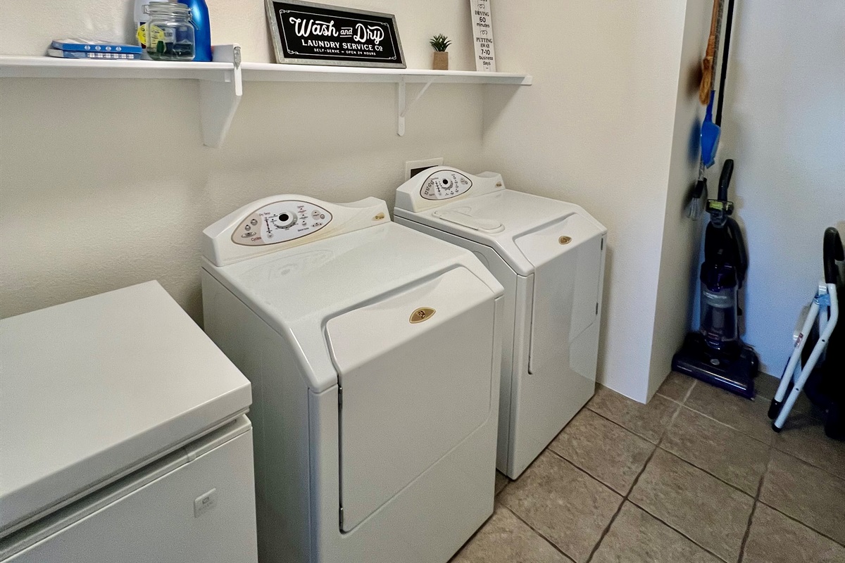 Pack light and feel right at home. A full-size washer and dryer are available for your private use throughout your stay.