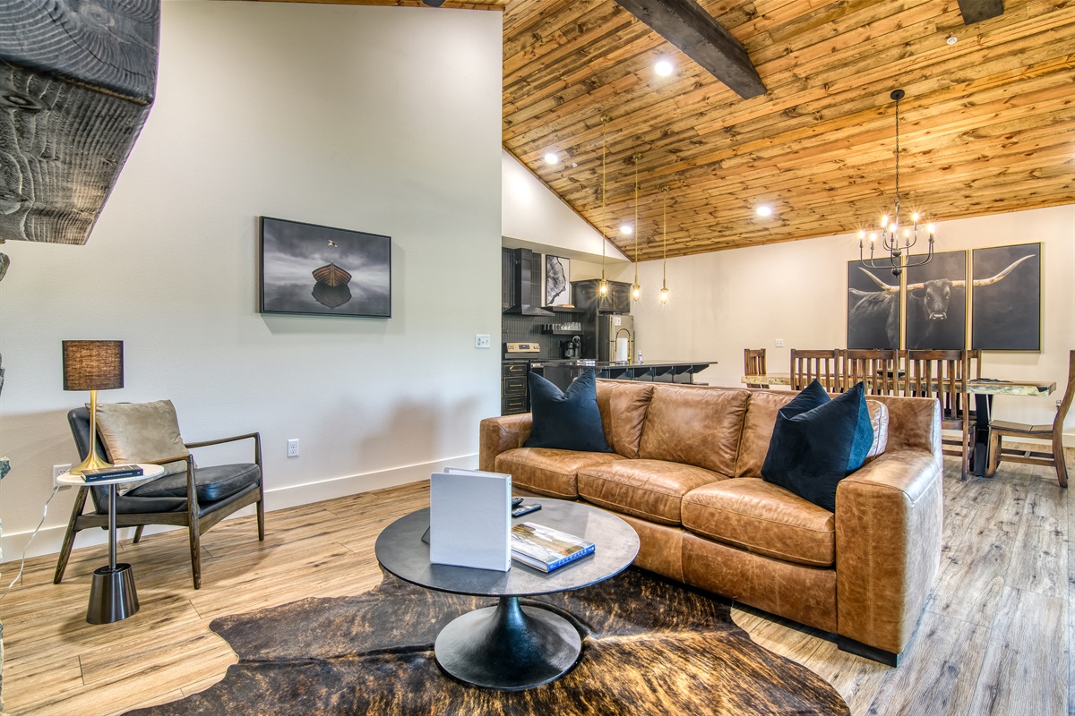 Rustic leather touches