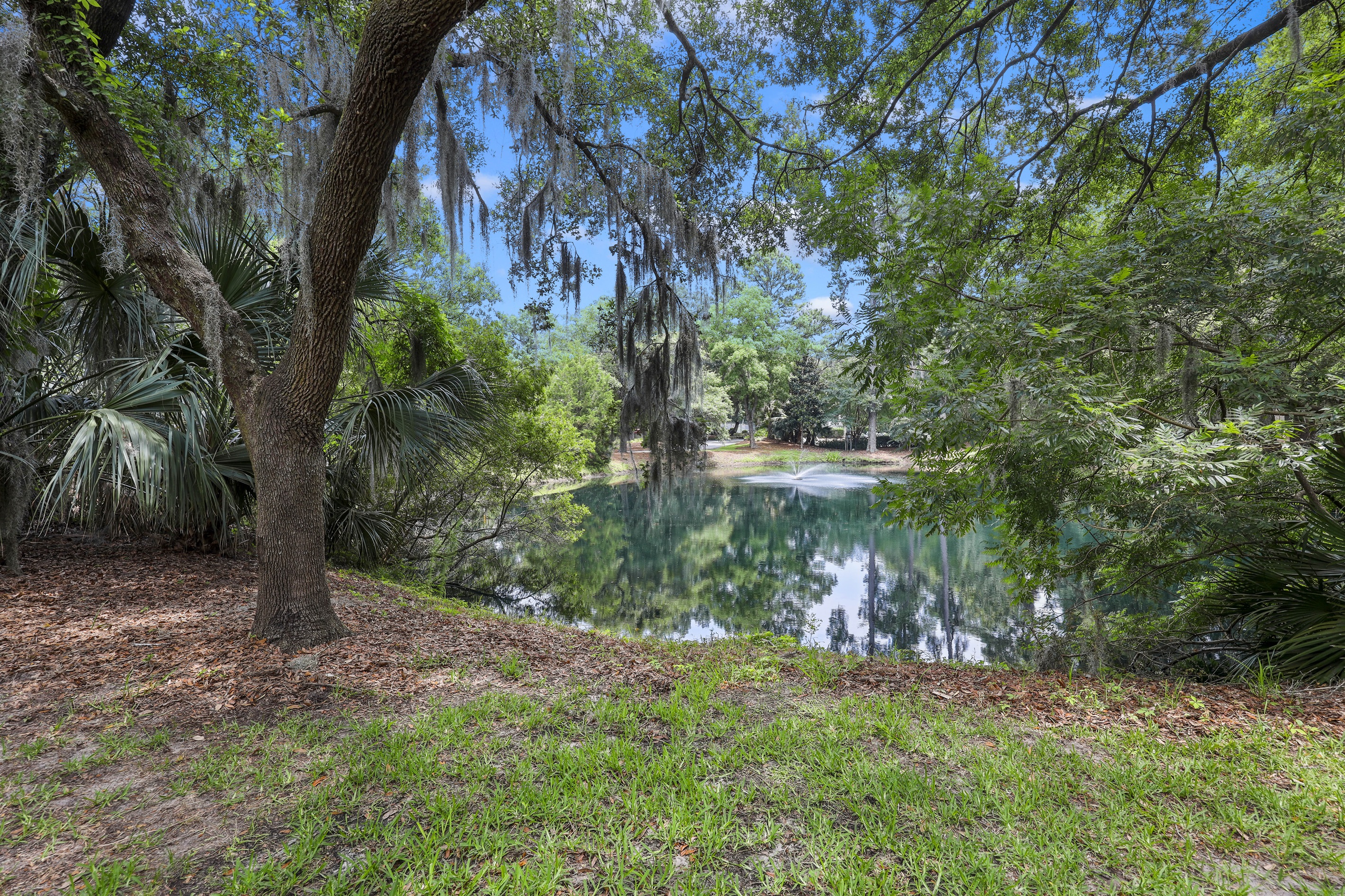 Tranquil lagoon view from the balcony