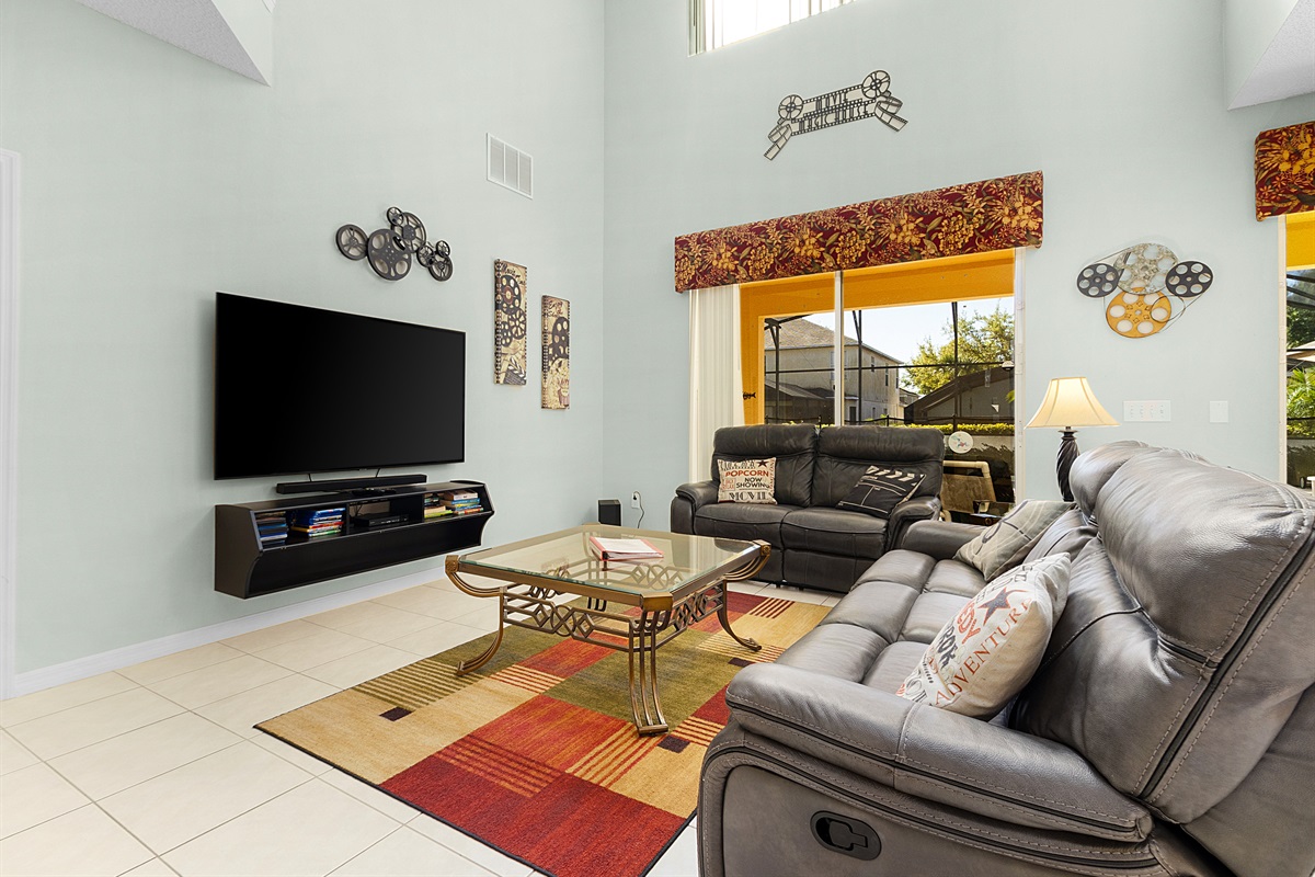 Watch movies on the 70 inch TV in the great room!