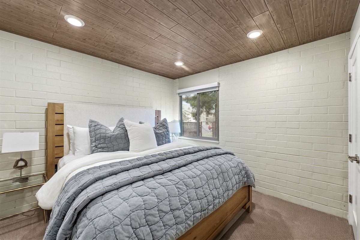 Brea and I designed everything so it feels like a hotel bed, not a spare room at a rental. Your back and legs will thank you every morning.