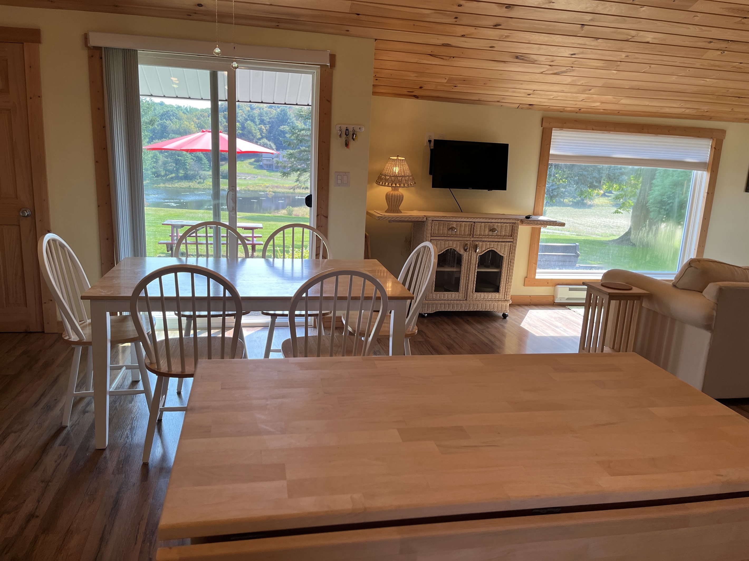 Open concept living and dining areas