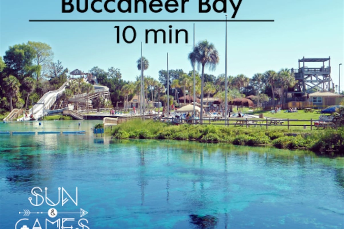 10 minute drive to Buccaneer Bay water park with the very famous mermaid show