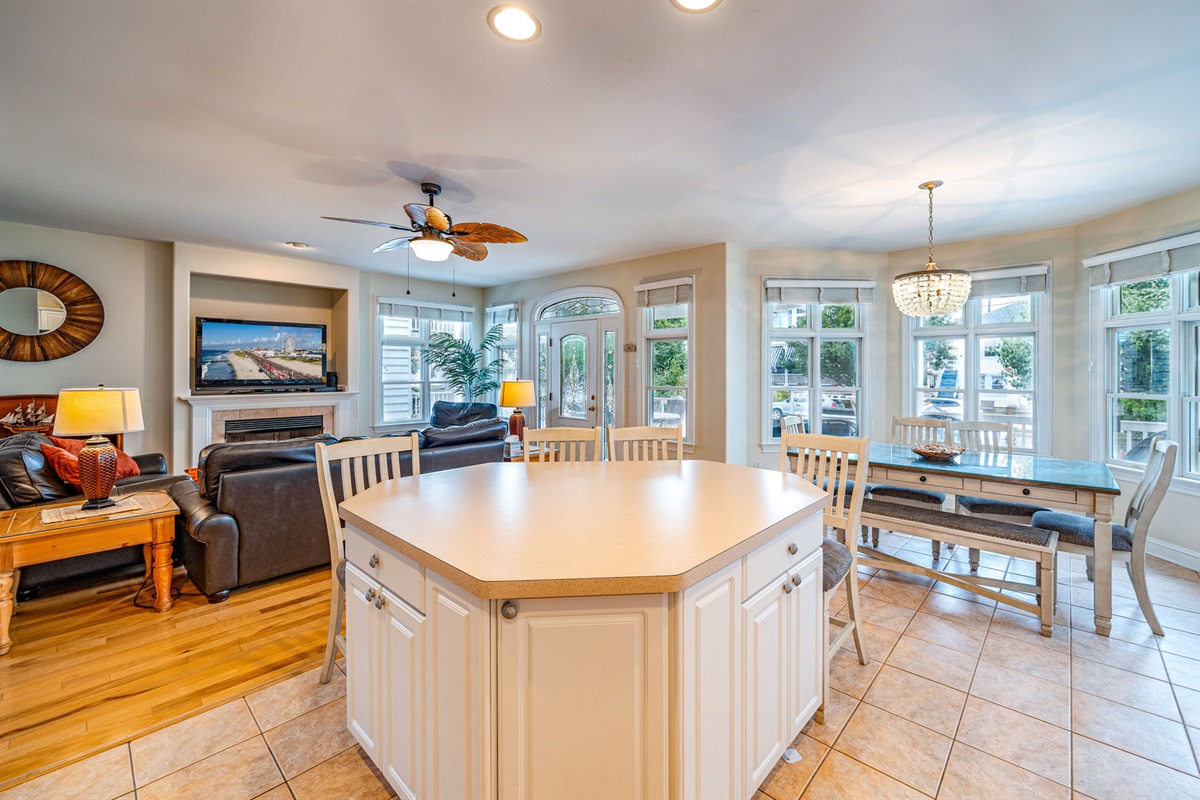 Octagonal-shaped counter top