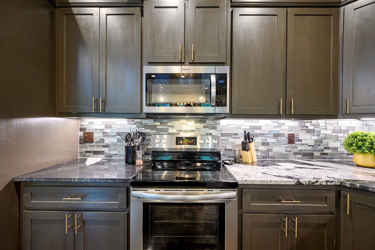 Modern kitchen with sleek appliances 