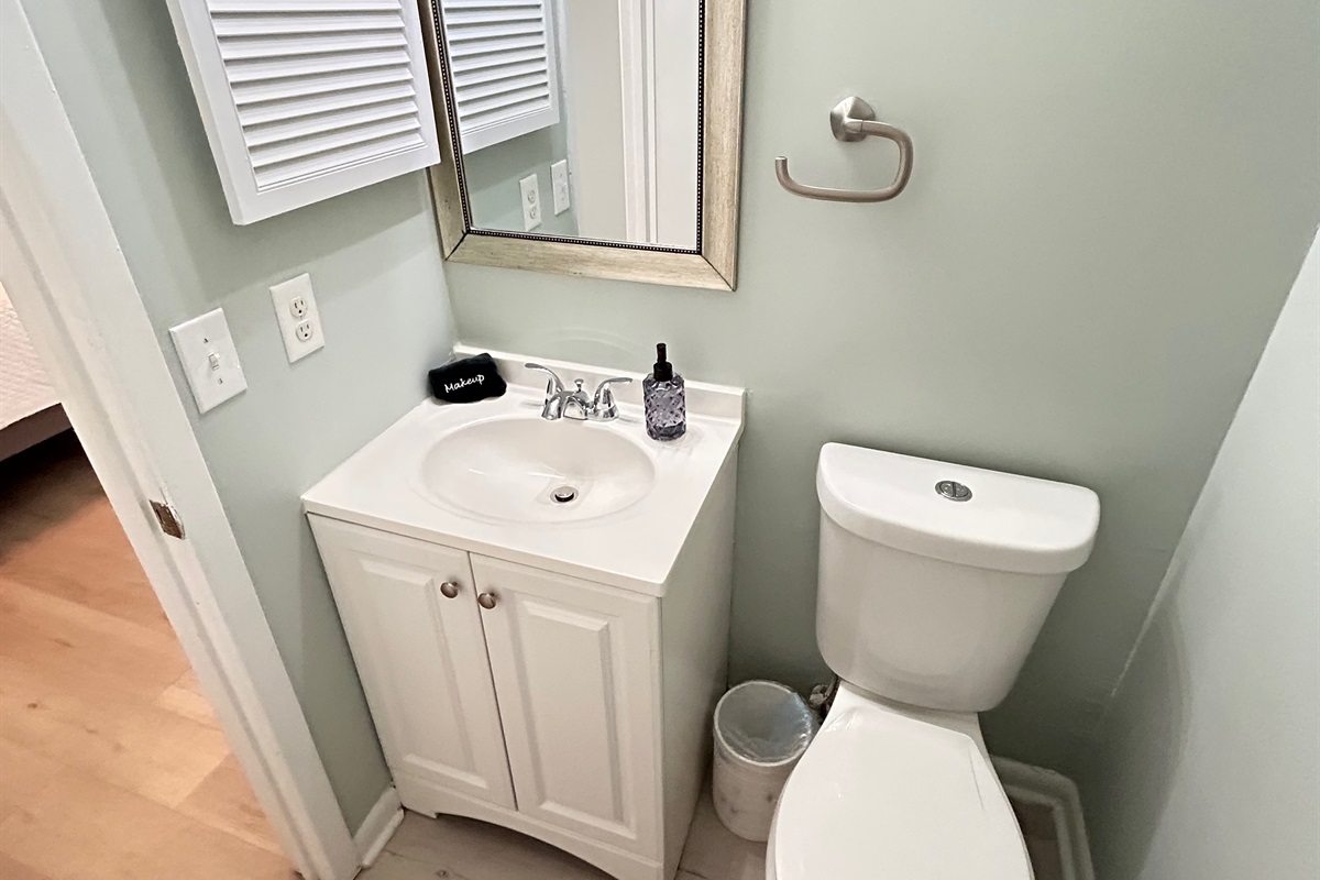 Half Bath is off first bedroom