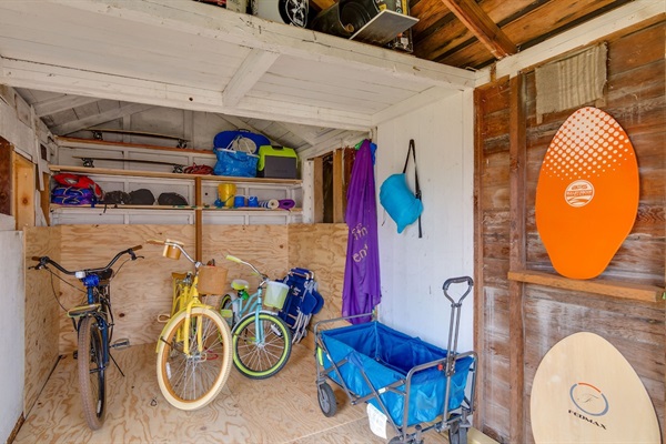 Shed full of beach toys!