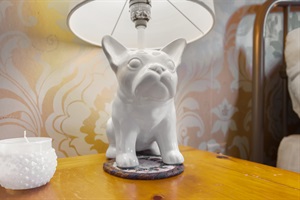 Frenchie dog lamp on wild theme room