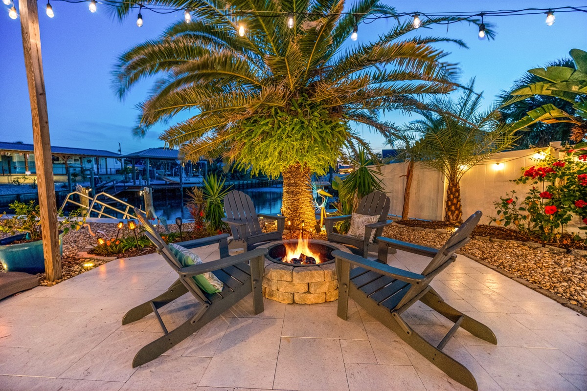 Sitting area, firepit for use fall and winter when conditions permit. 