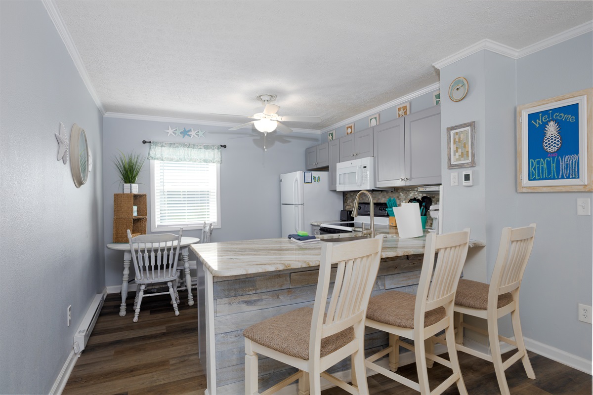 Kitchen and dining area
