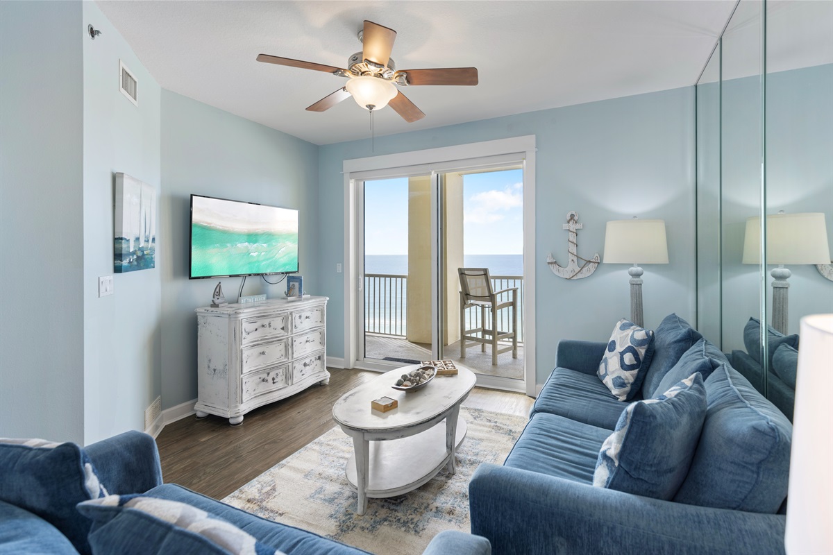 Gulf-Front Living Room