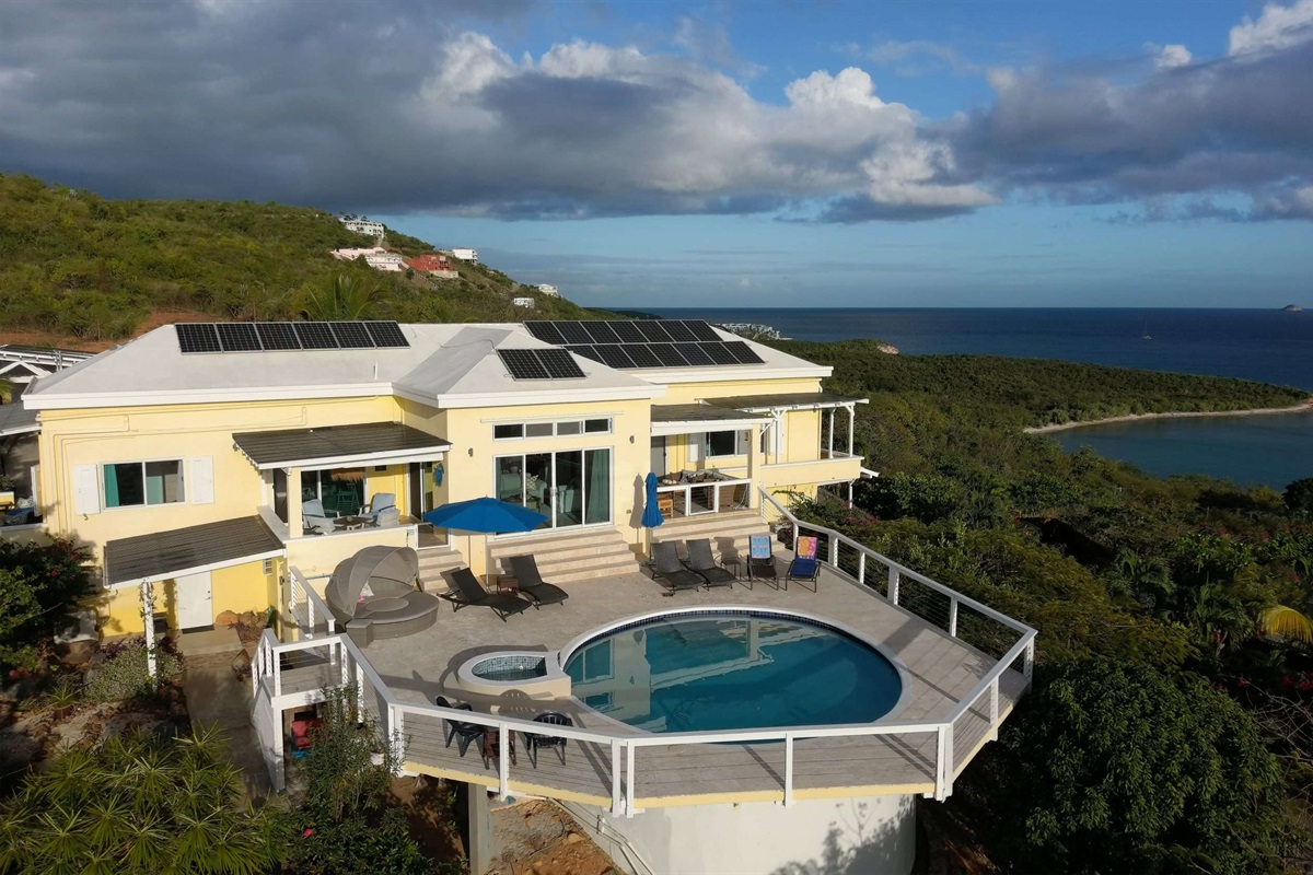 Villa Marbella has a large pool deck with plenty of chairs to relax while enjoying the pool