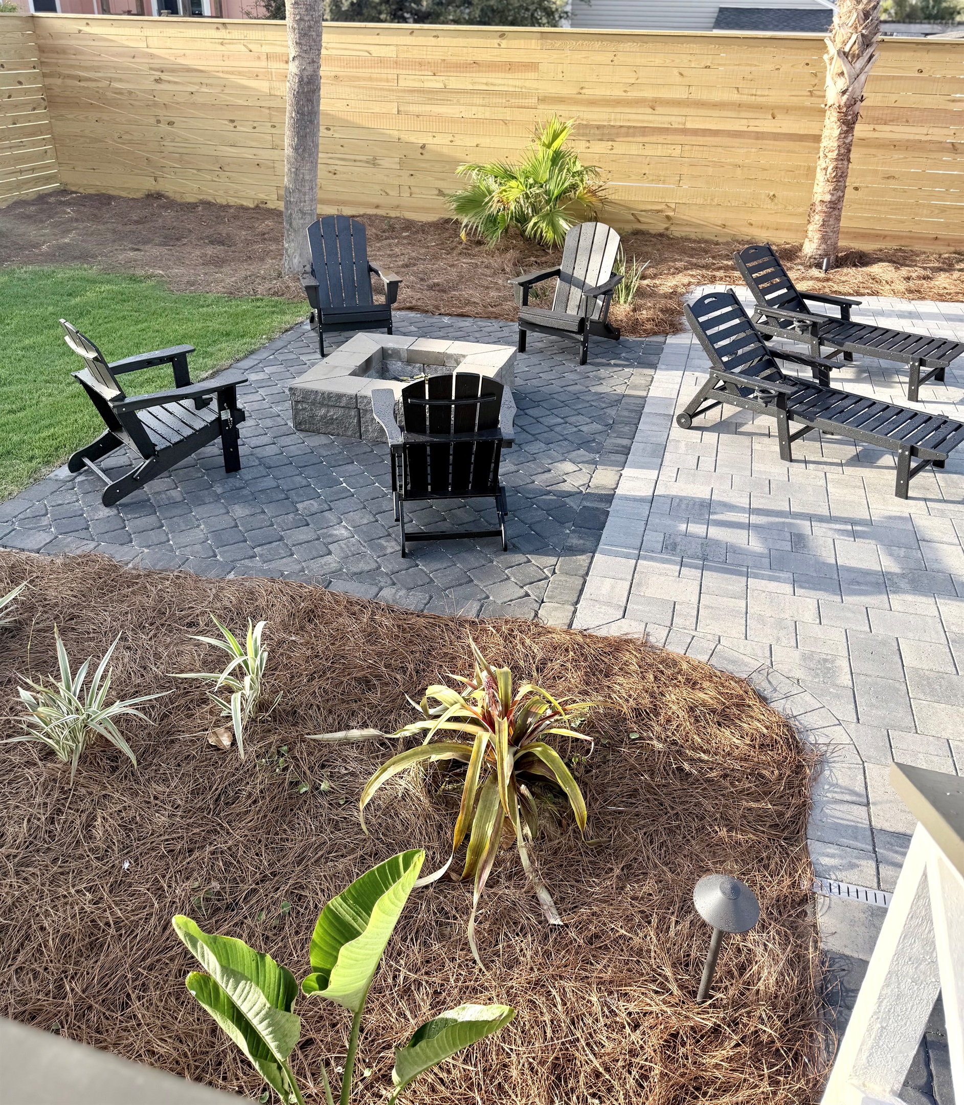 Cozy Fire pit, a bundle of firewood is included