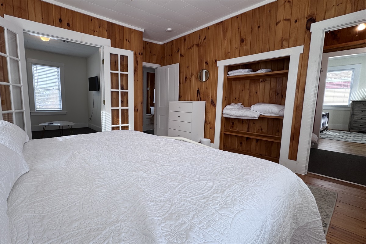 Primary bedroom with King-size bed