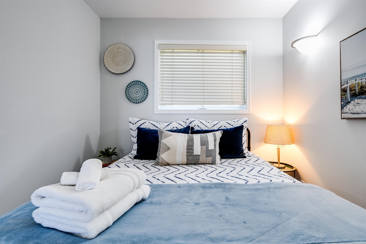 Queen Bedroom built for calm and relaxation. 