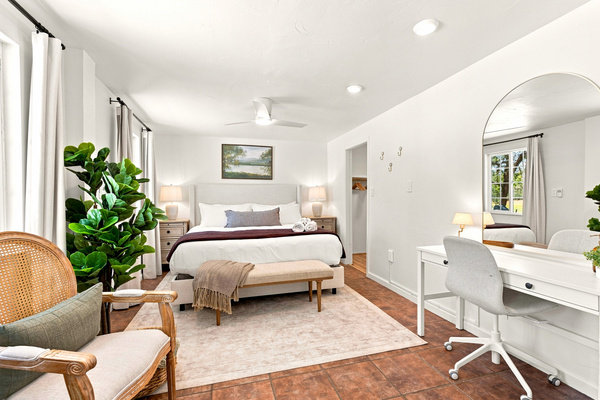 Master Bedroom includes seating and vanity/desk space
