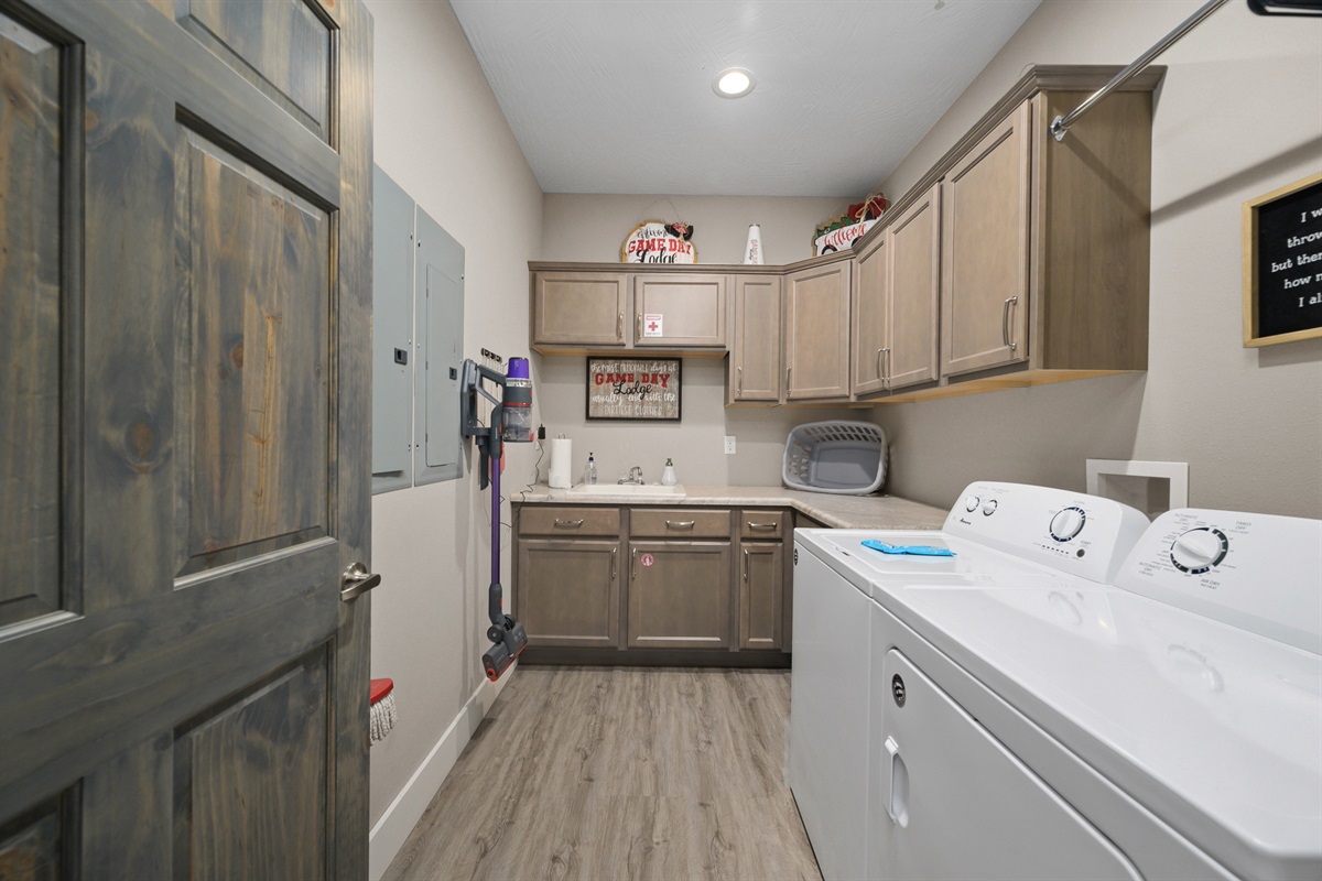 2 full size laundry rooms