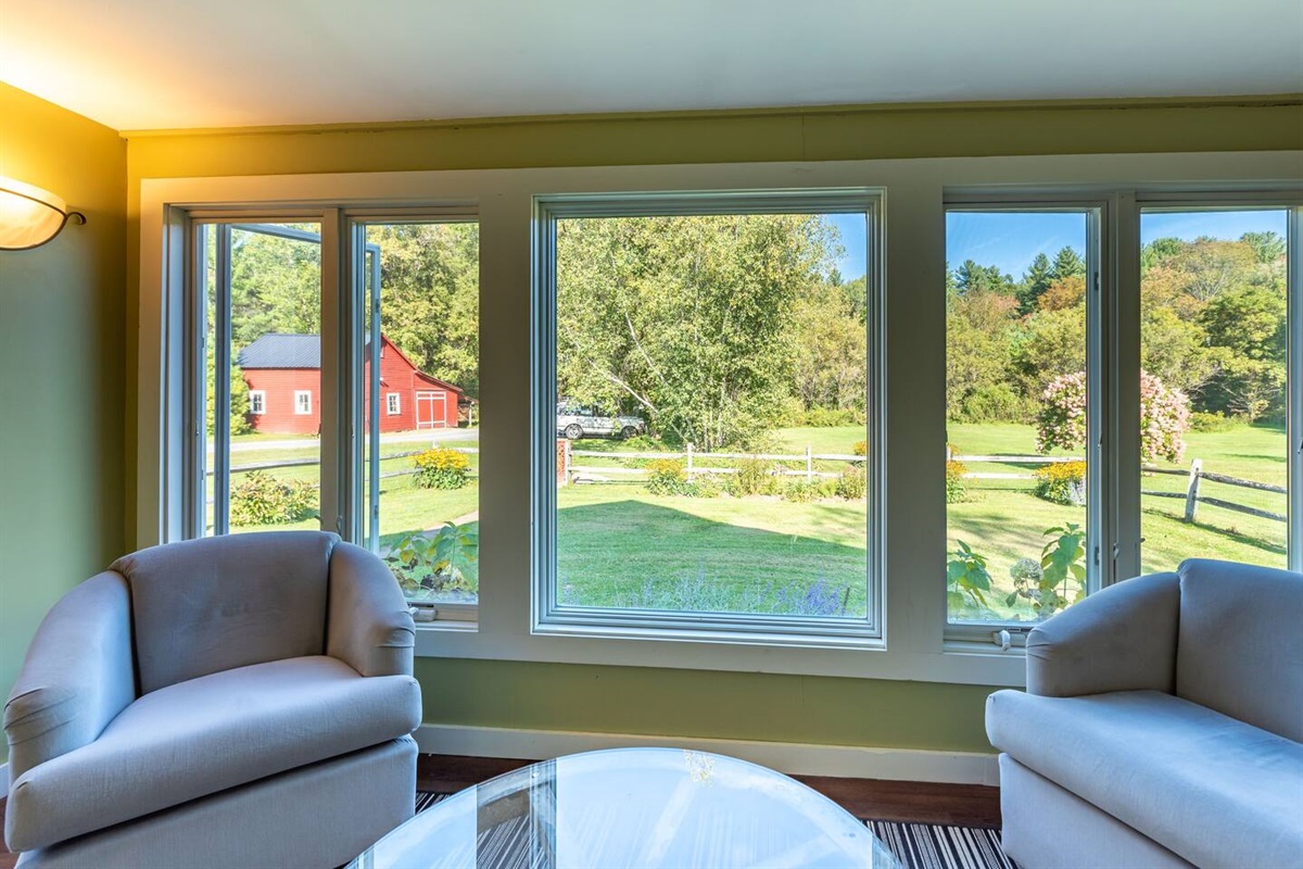 Backyard view from anteroom