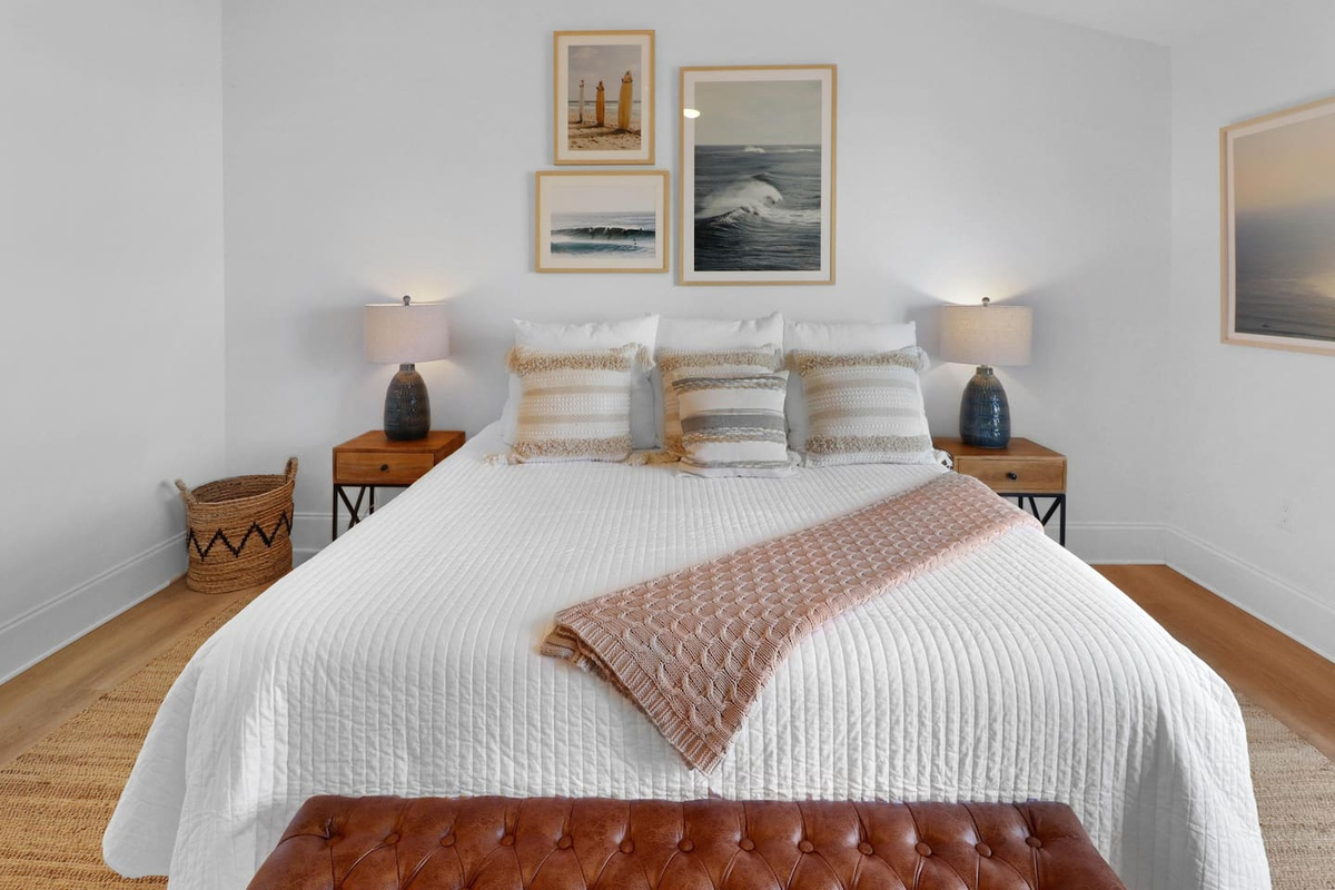 Sleep harder than you have in months in the king master suite &mdash; the room is quiet, the bed is deep, and the alarm can wait.