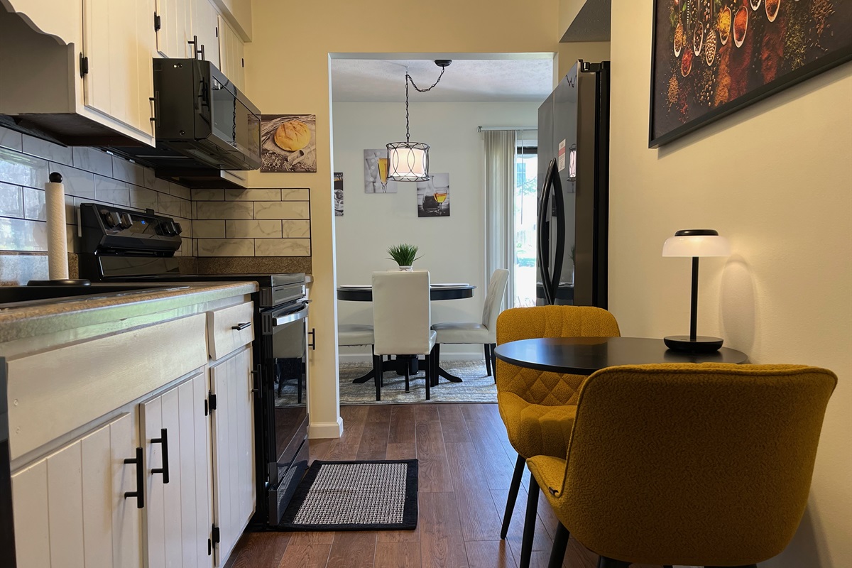 Kitchen toward dining room