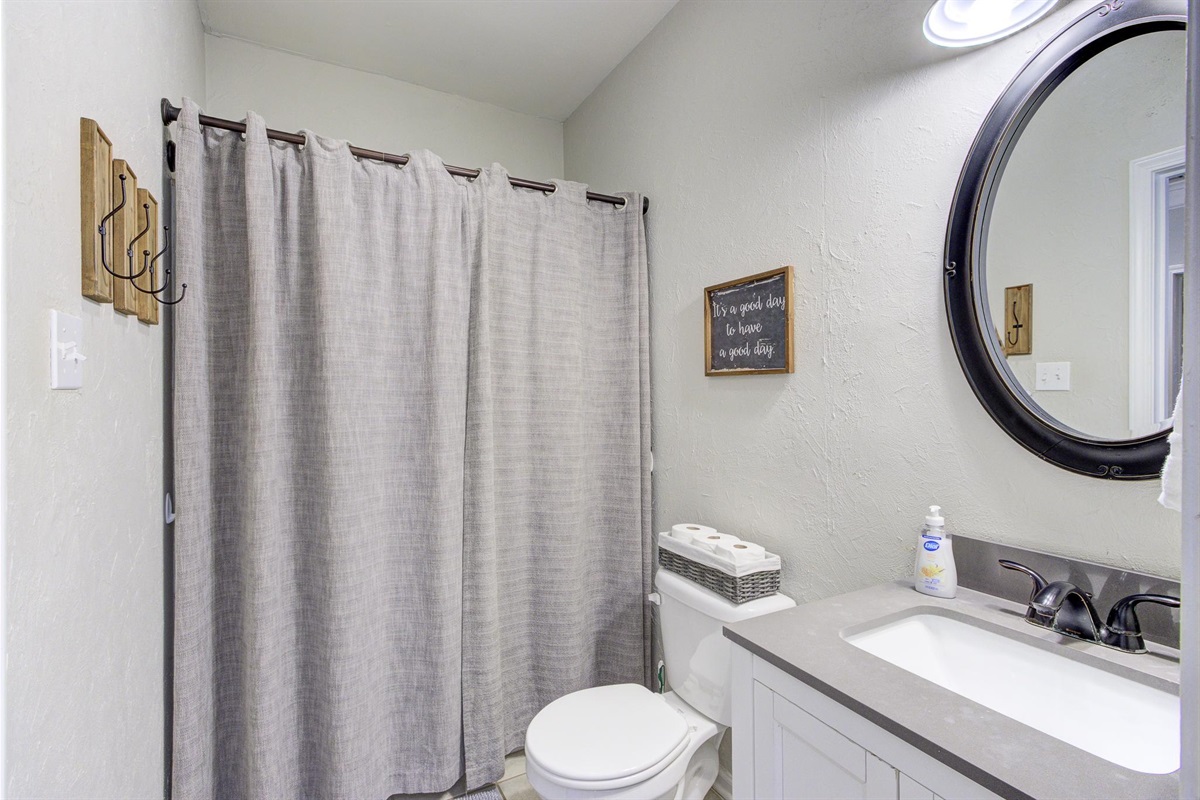 Full bathroom -- shared Jack-and-Jill bathroom  between Bedroom #1 and Bedroom #2