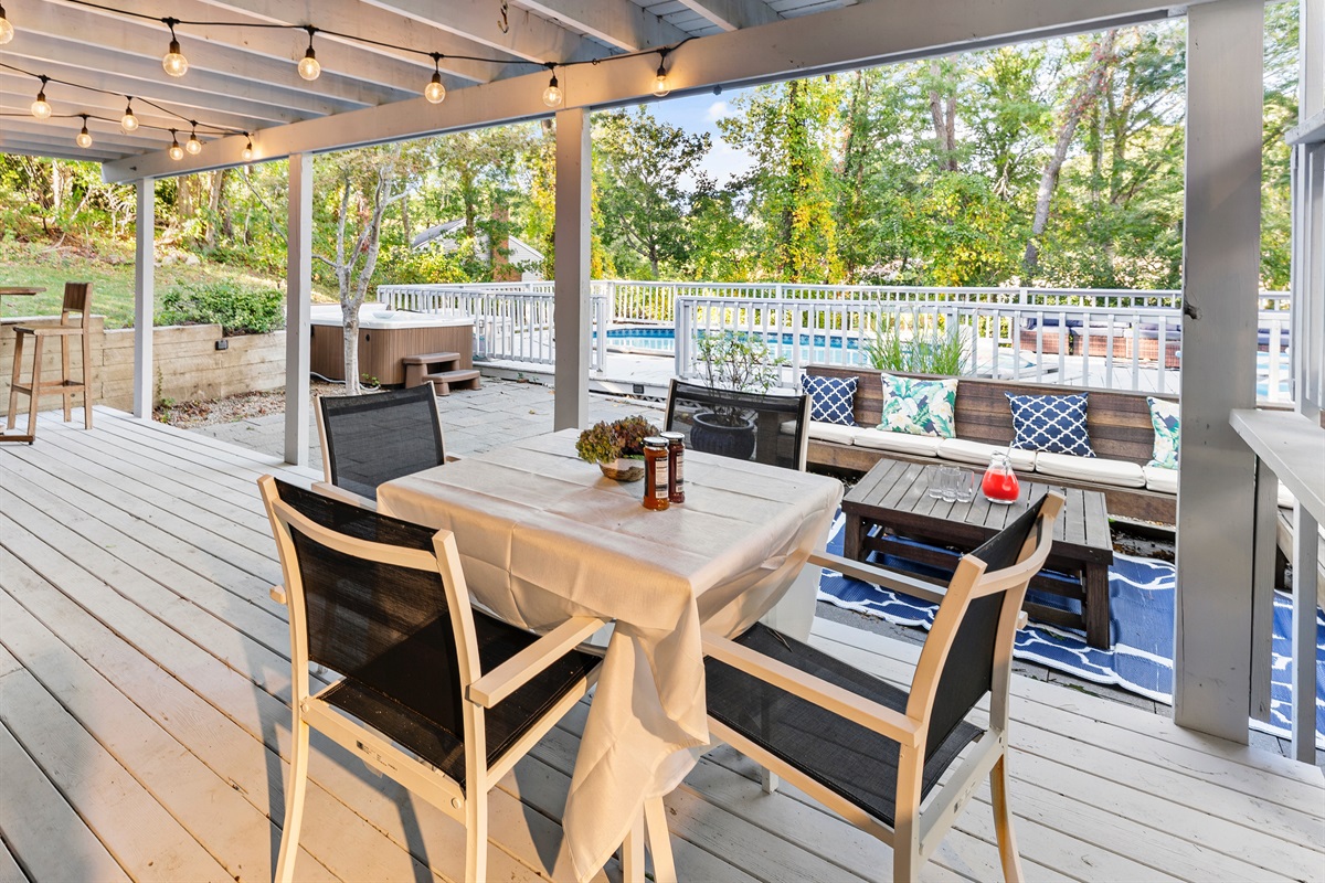 Relax and recharge in your inviting outdoor lounge, where the breeze and tranquility meet.