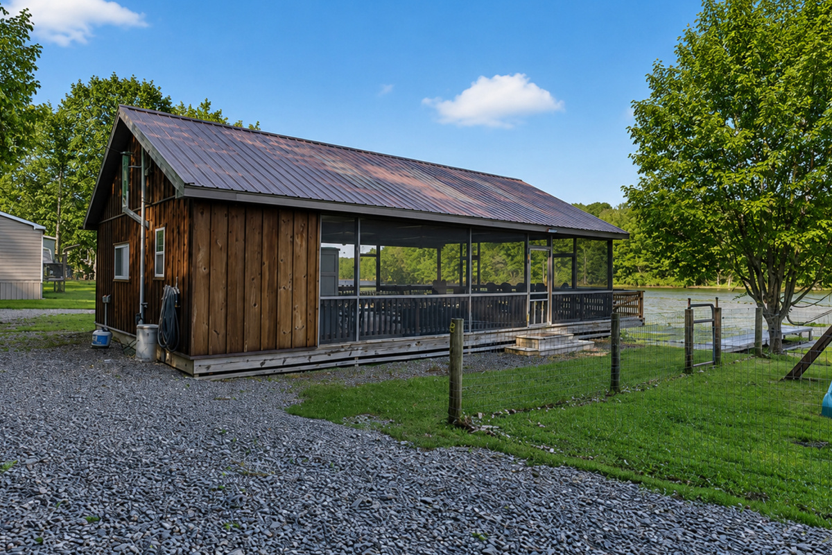 screened in pavilion