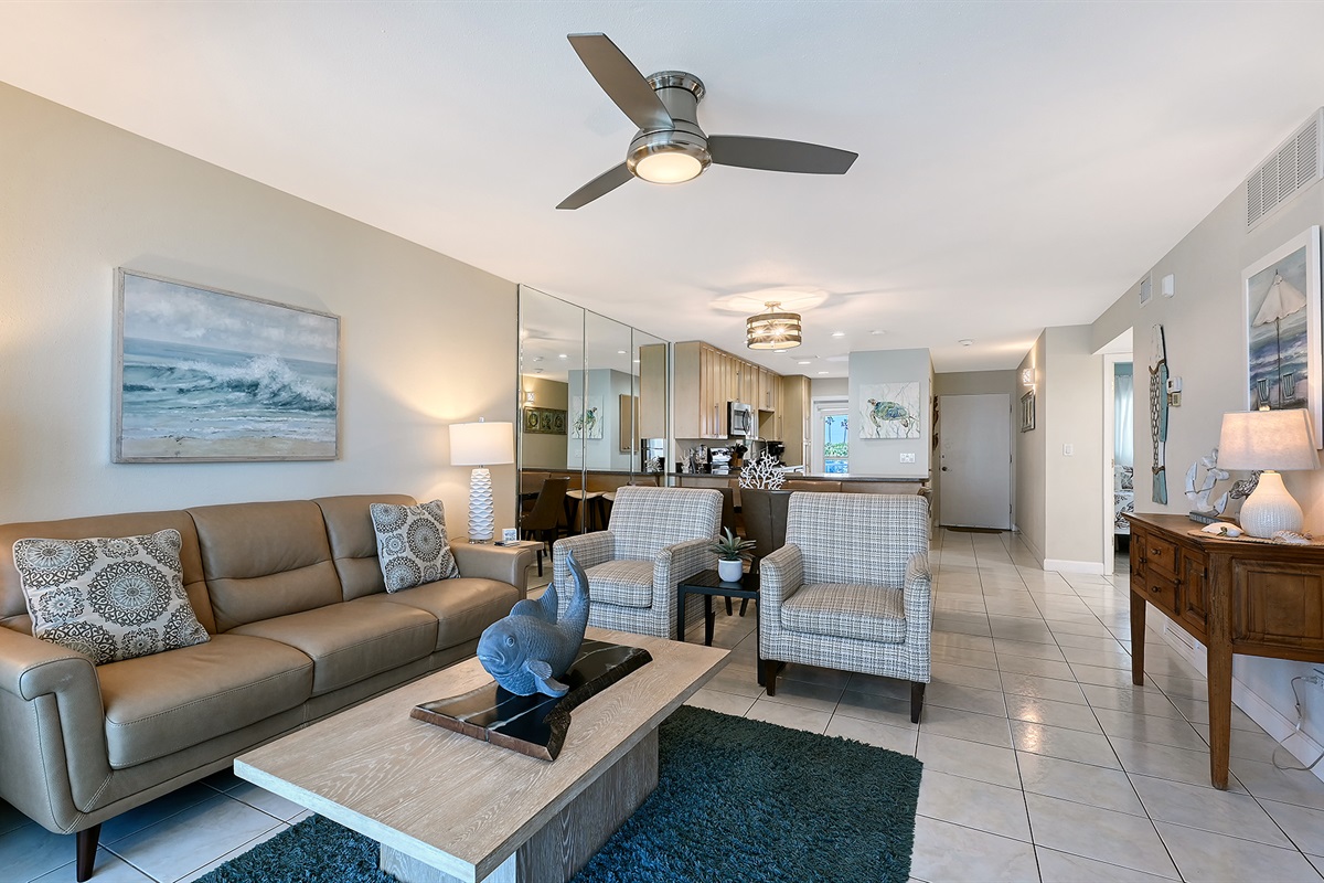 Living room to entry door on east side 