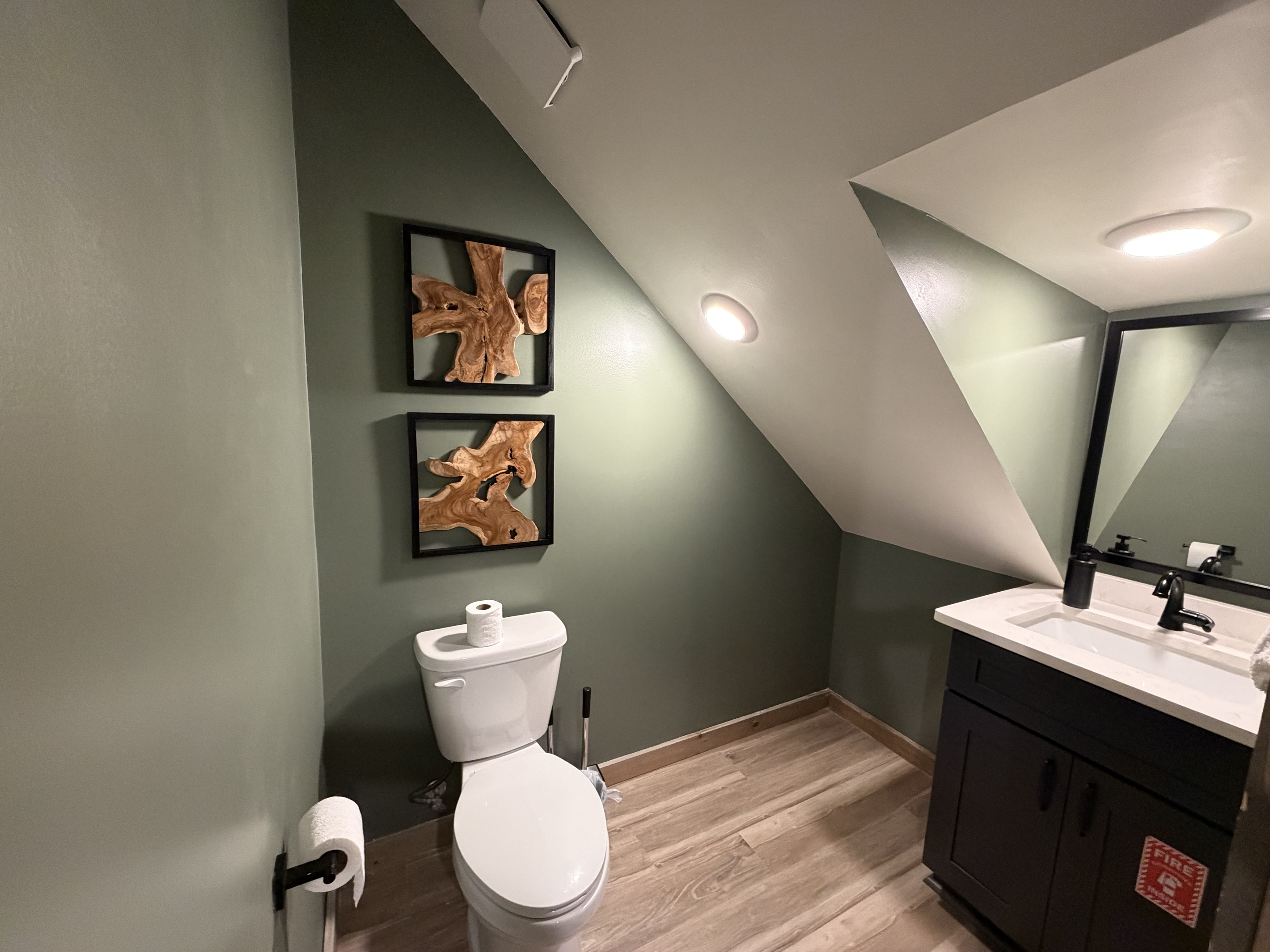 Half bathroom upstairs