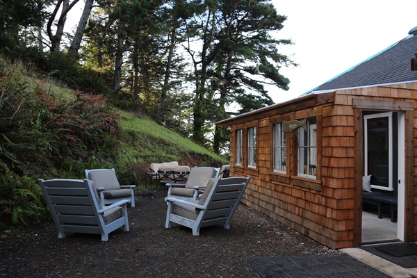 Firepit and sunroom