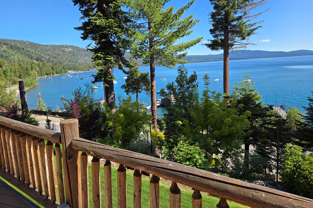 Looking at the north shore along the west shore from our deck.