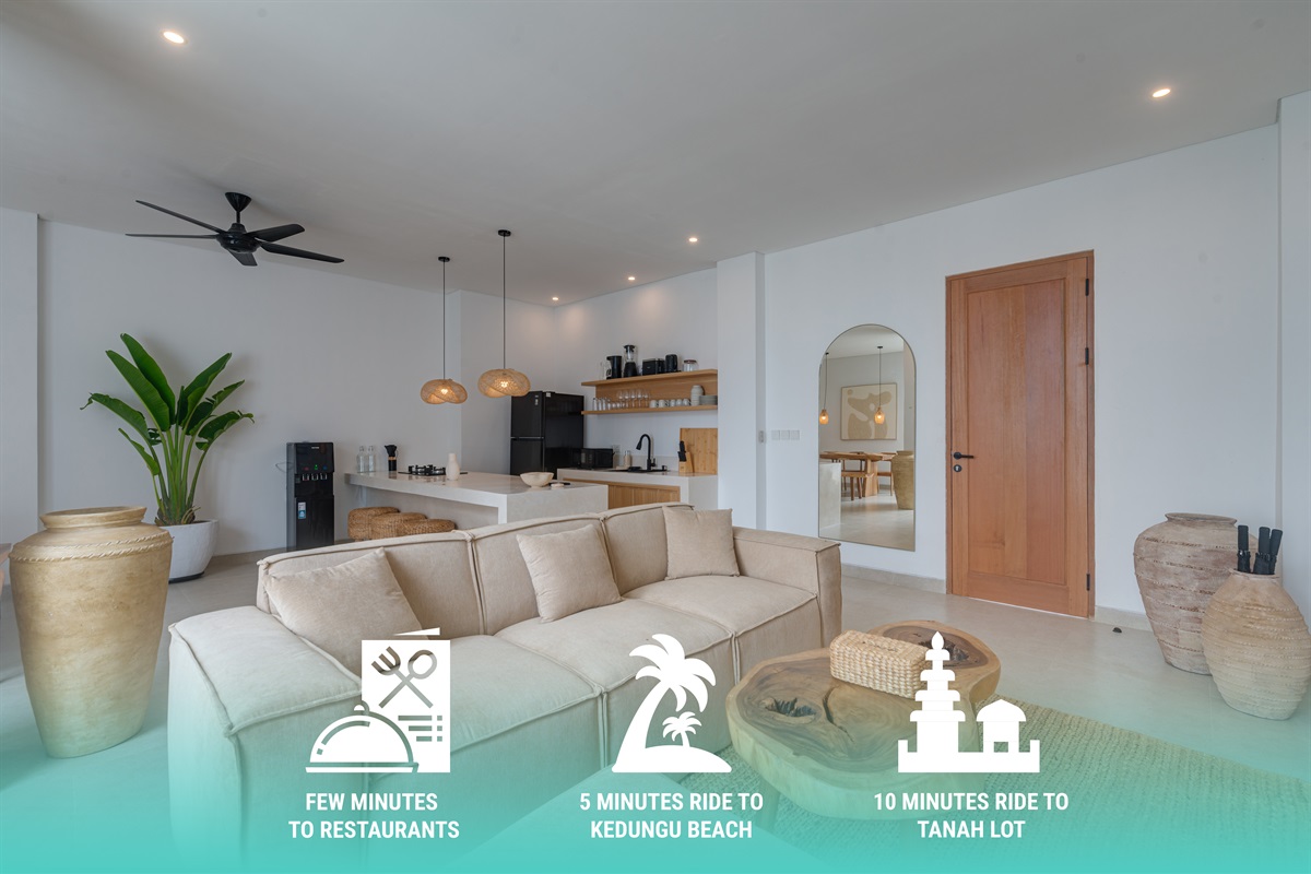 Living room and kitchen