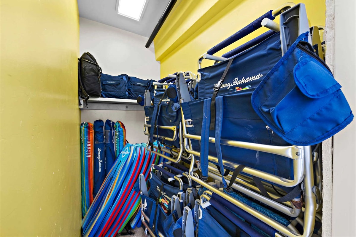 We provide beach chairs, umbrellas, wetsuits, foam surf boards and boogie boards too.