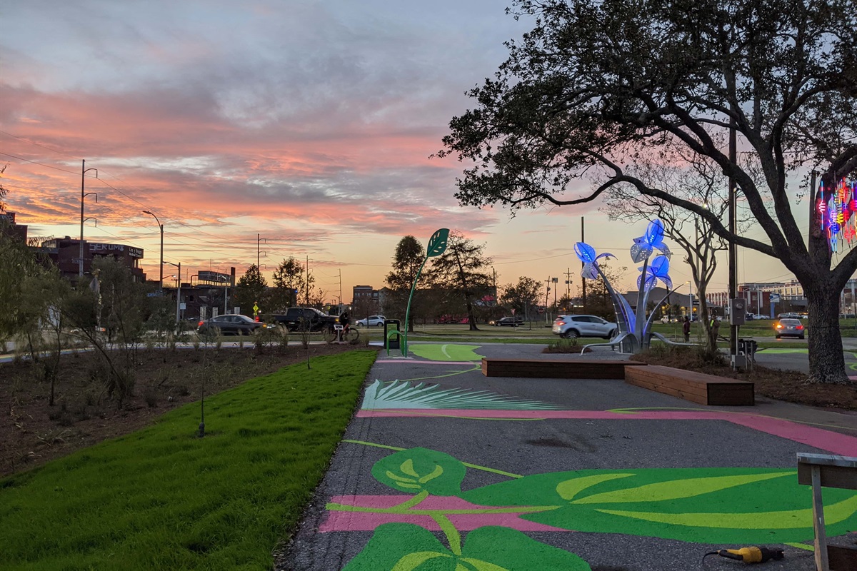 Lafitte Greenway - beautiful trail and park that goes from the bayou all the way to the Quarter. 5 blocks away