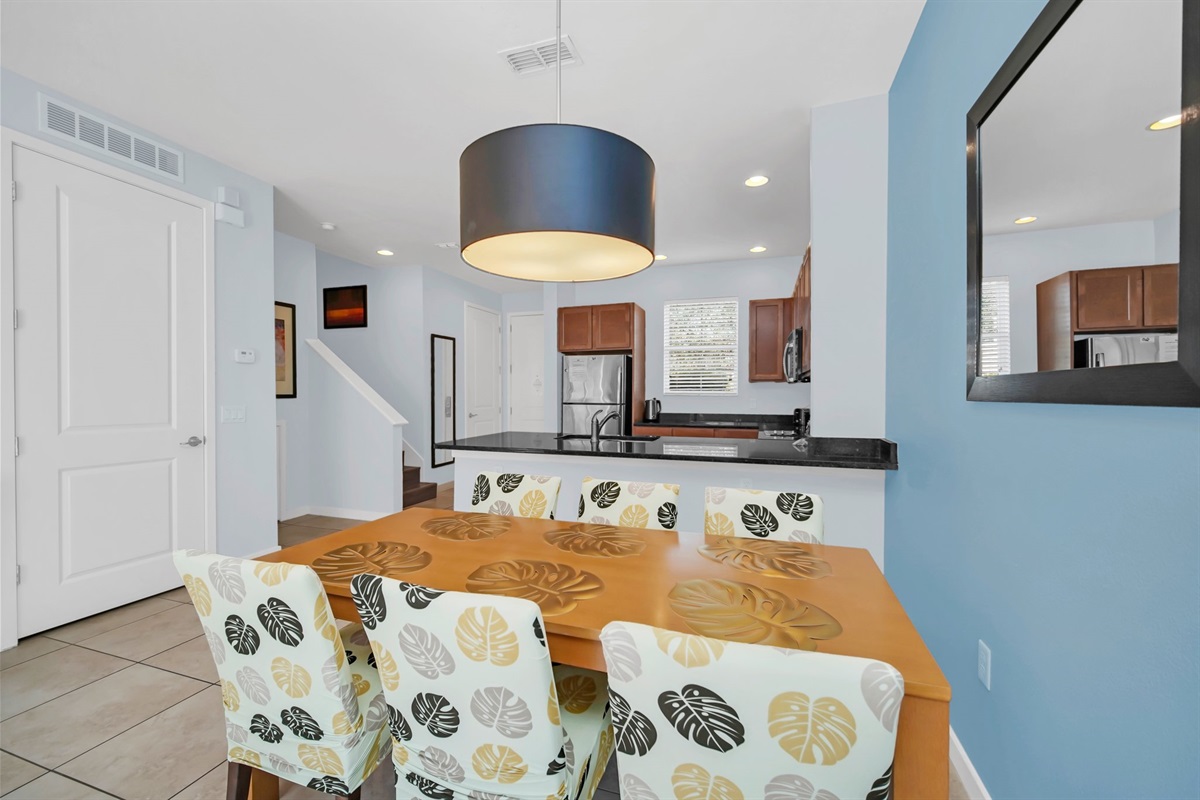 Dining area for six