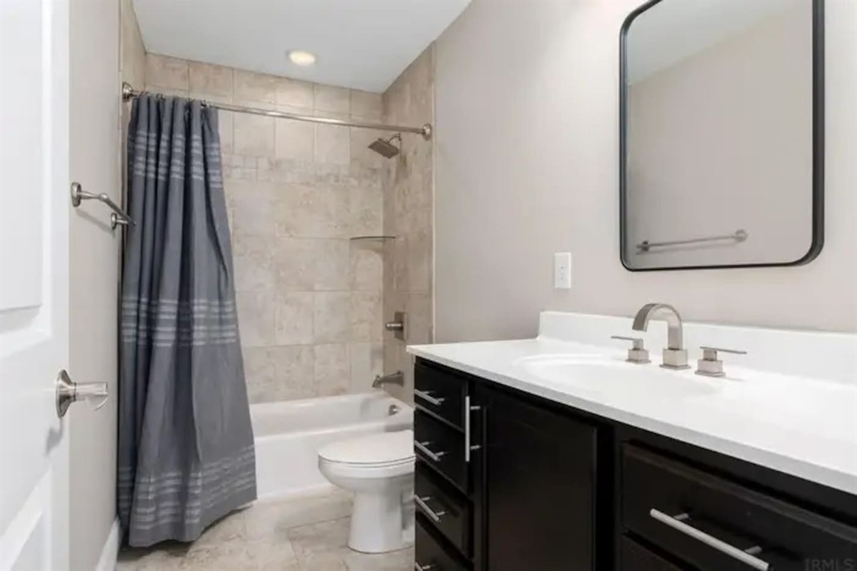 2nd floor bathroom is situated between bedrooms.